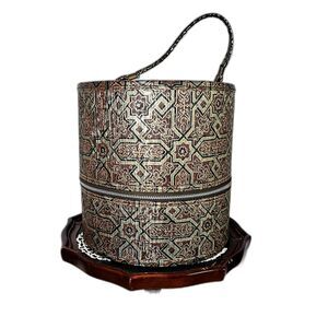 Vintage Mod 60's Wig / Hat Box for Travel or Storage or Unique Decor